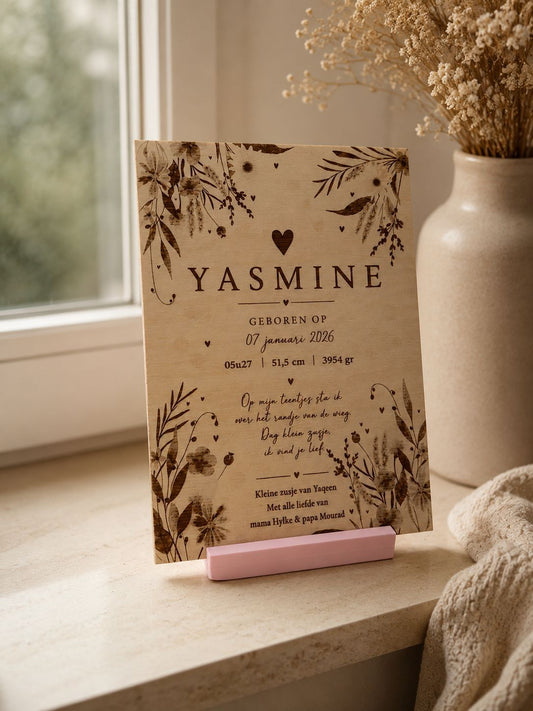 Customisable wooden plaque